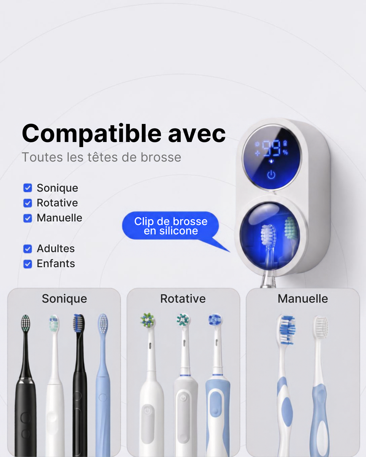 Stérilisateur UV, hygiène automatique