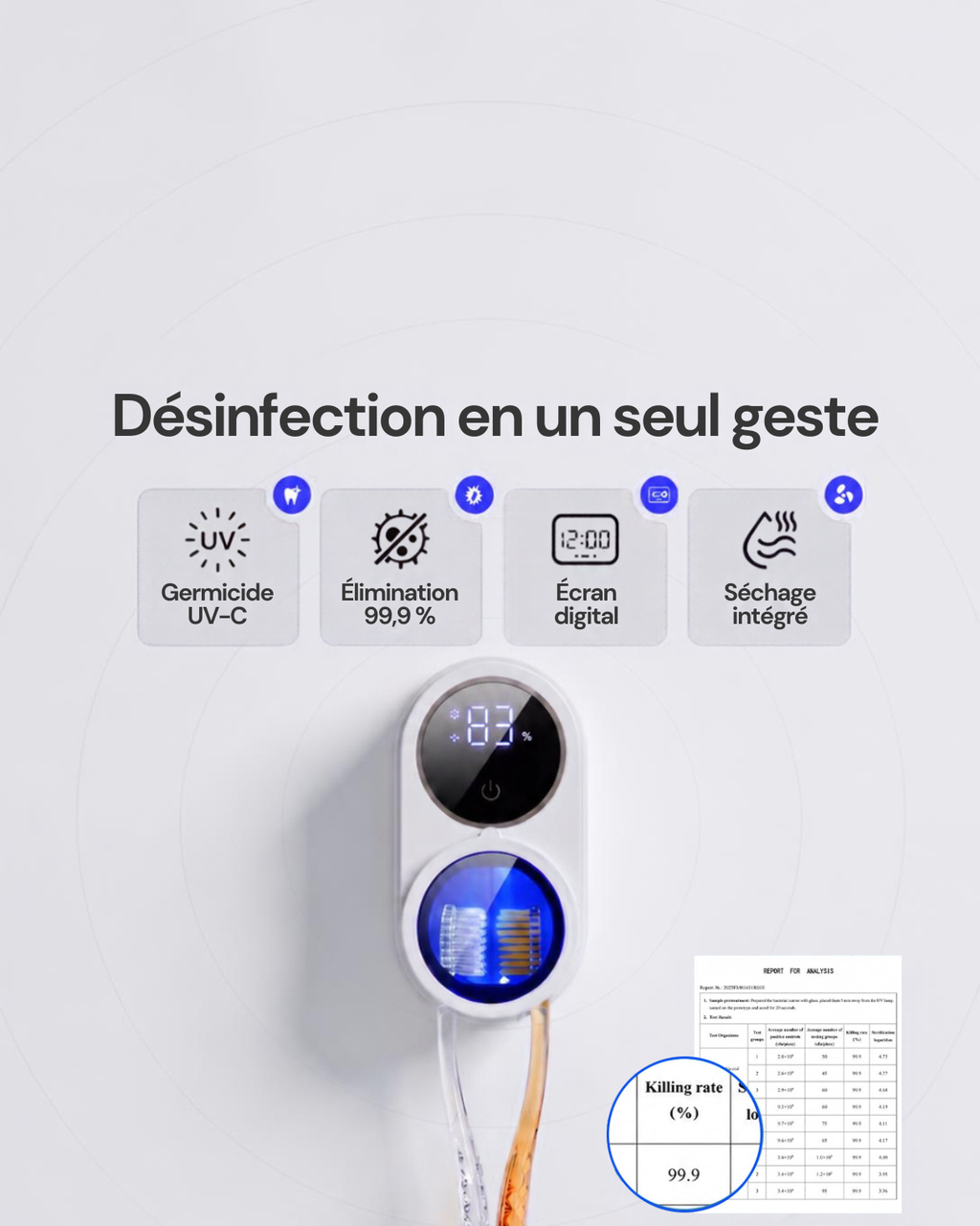 Stérilisateur UV, hygiène automatique