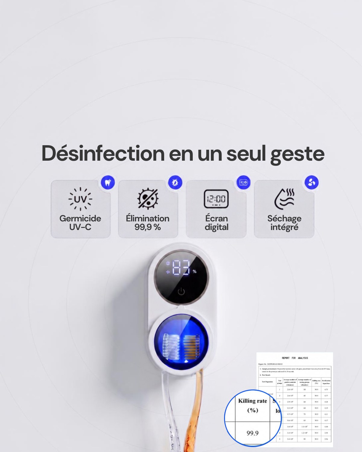 Stérilisateur UV, hygiène automatique